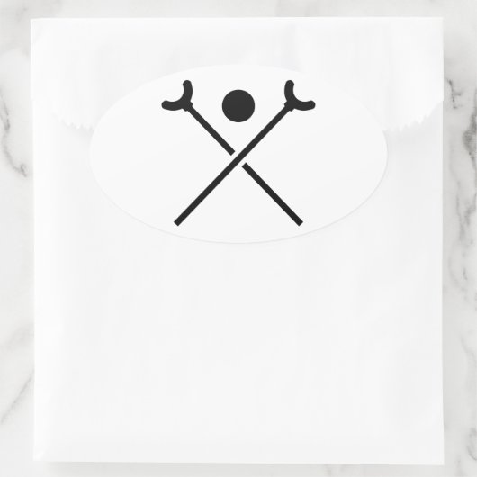 Shuffleboard Ovale Sticker (Tas)