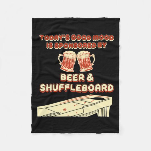 Shuffleboard Player Beer  Fleece Deken (Voorkant)