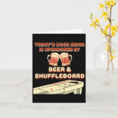 Shuffleboard Player Beer  Kaart (Gele Bloem)