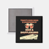Shuffleboard Player Beer Magneet (Voorkant / Achterkant)
