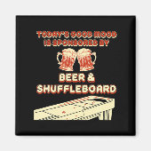 Shuffleboard Player Beer  Magneet (Voorkant)