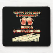 Shuffleboard Player Beer  Muismat (Voorkant)