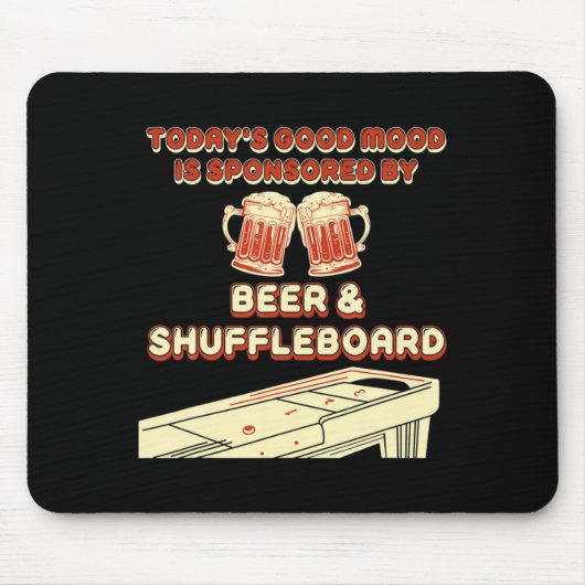 Shuffleboard Player Beer  Muismat (Voorkant)