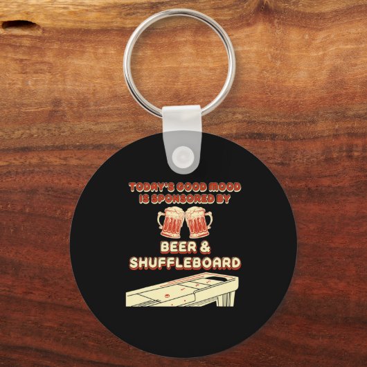 Shuffleboard Player Beer  Sleutelhanger (Voorkant)