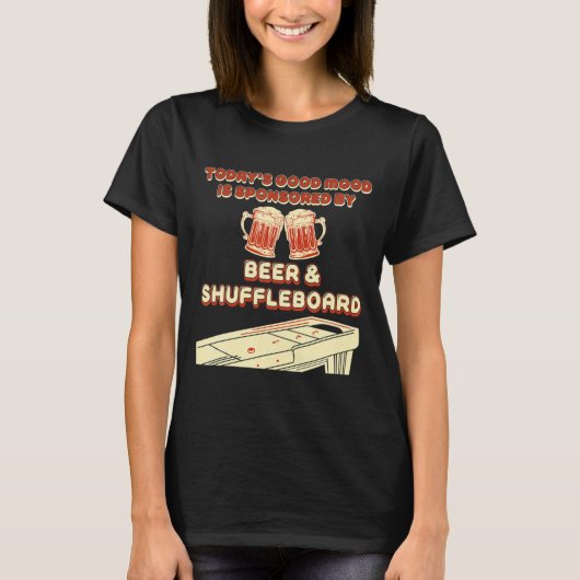 Shuffleboard Player Beer T-shirt (Voorkant)
