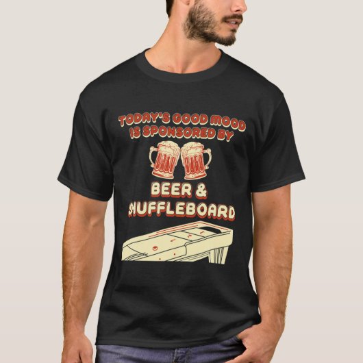 Shuffleboard Player Beer  T-shirt (Voorkant)