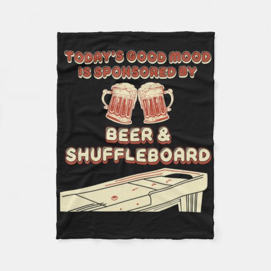 Shuffleboard Player Beer T Shirt Fleece Deken (Voorkant)