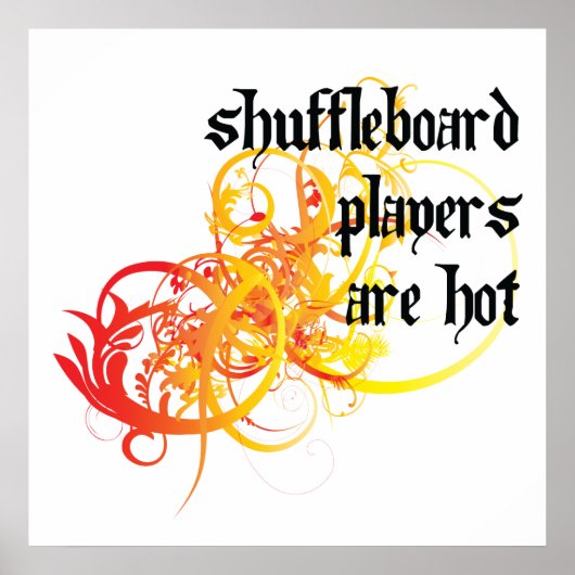 Shuffleboard-spelers zijn hot poster (Voorkant)