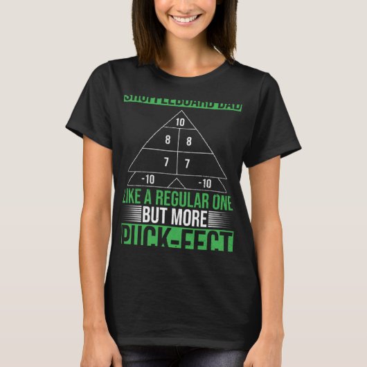 Shuffleboard vader en Shuffleboarder vader T-shirt (Voorkant)