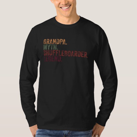 Shuffleboarder Grandpa And Shuffleboard Granddad T-shirt (Voorkant)