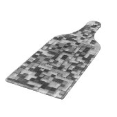 Shuffled small squares, tones of grey go to clear snijplank (Hoek)
