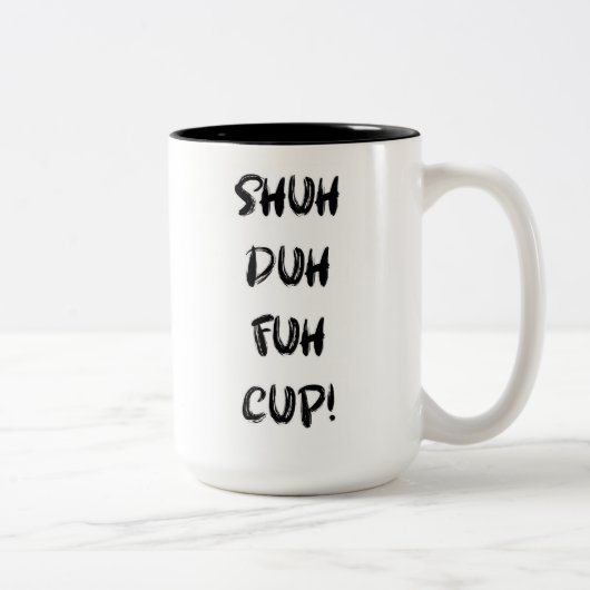Shuh Duh Fuh Cup - Coffee Cup Tweekleurige Koffiemok (Rechts)