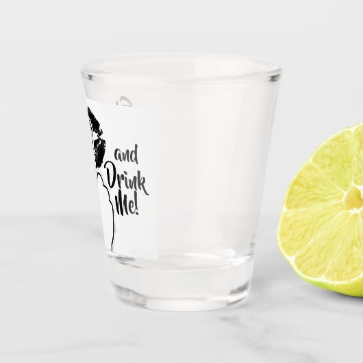 Shuh Duh Fuh Cup en Drink me - grappig Shot Glas (Rechts)
