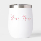 Shuh Duh Fuh Cup Floral Geïsoleerde Wijn Tumbler (Achterkant)