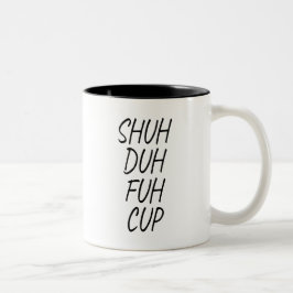 shuh duh fuh cup tweekleurige koffiemok