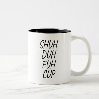 shuh duh fuh cup tweekleurige koffiemok