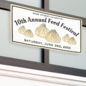 Shumai Chinees Kantonees eten Dim Sum Dumplings Spandoek (Buitenkant Gebouw)