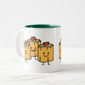 Shumai Chinese Dumplings Dim Sum Dimsum Dumpling p Tweekleurige Koffiemok (Voorkant links)