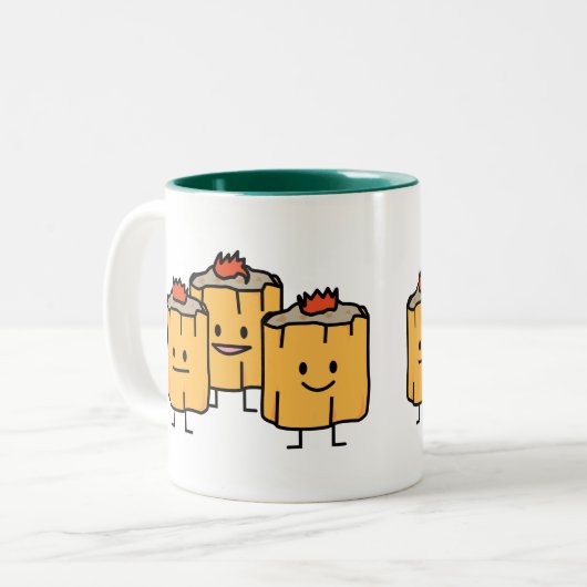 Shumai Chinese Dumplings Dim Sum Dimsum Dumpling p Tweekleurige Koffiemok (Voorkant links)