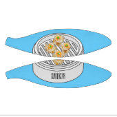 Shumai dim sum cartoon illustratie basketbal (Panelen)