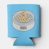 Shumai dim sum cartoon illustratie blikjeskoeler (Achterkant)