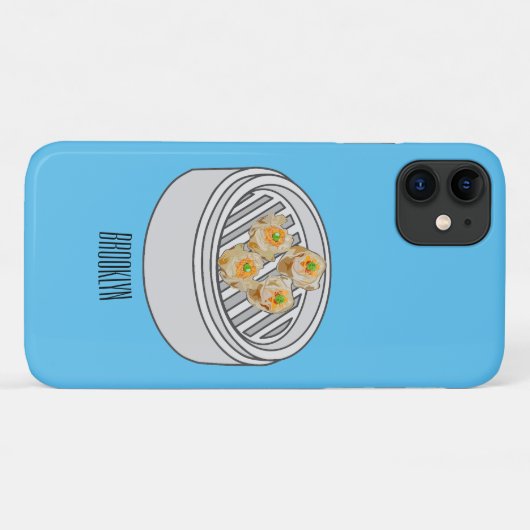 Shumai dim sum cartoon illustratie Case-Mate iPhone case (Achterkant (horizontaal))