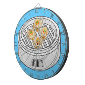 Shumai dim sum cartoon illustratie dartbord (Voorkant Rechts)