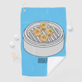 Shumai dim sum cartoon illustratie golfhanddoek (Insitu)