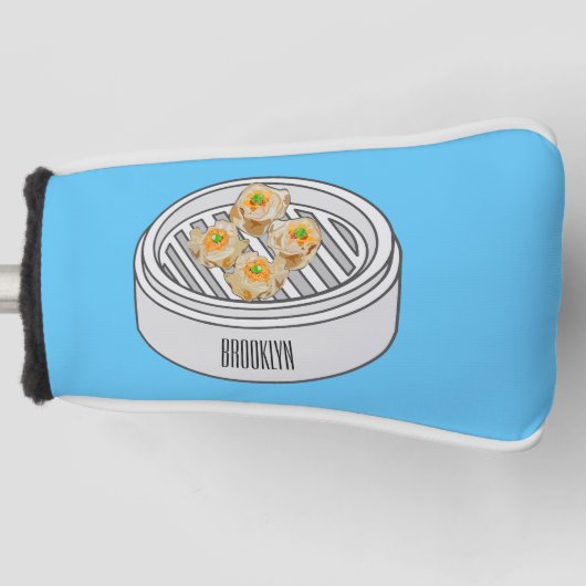Shumai dim sum cartoon illustratie golfheadcover (Voorkant)