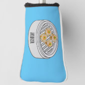 Shumai dim sum cartoon illustratie golfheadcover (Draai 90)