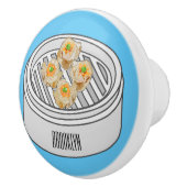 Shumai dim sum cartoon illustratie keramische knop (Rechts)