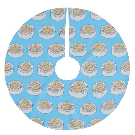 Shumai dim sum cartoon illustratie kerstboom rok (Voorkant)