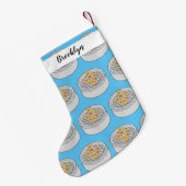 Shumai dim sum cartoon illustratie kleine kerstsok (Achterkant (Hangend))