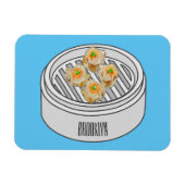 Shumai dim sum cartoon illustratie magneet (Horizontaal)