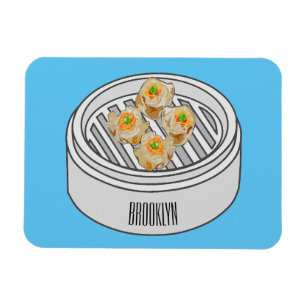 Shumai dim sum cartoon illustratie magneet