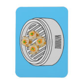 Shumai dim sum cartoon illustratie magneet (Verticaal)