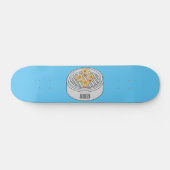 Shumai dim sum cartoon illustratie persoonlijk skateboard (Horizontaal)