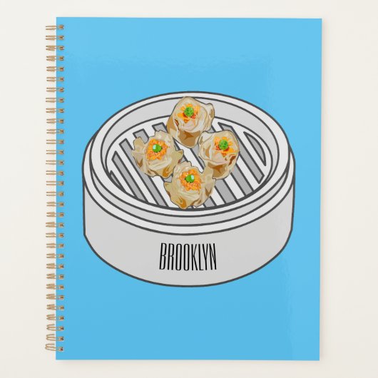 Shumai dim sum cartoon illustratie planner (Voorkant)