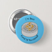 Shumai dim sum cartoon illustratie ronde button 5,7 cm (Voorkant /achterkant)