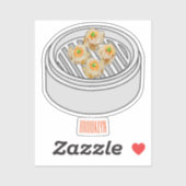 Shumai dim sum cartoon illustratie sticker (Vel)