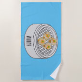 Shumai dim sum cartoon illustratie strandlaken (Voorkant)