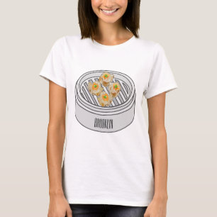 Shumai dim sum cartoon illustratie t-shirt
