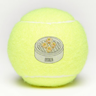 Shumai dim sum cartoon illustratie tennisballen