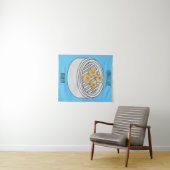 Shumai dim sum cartoon illustratie wandkleed (In Situ (horizontaal))