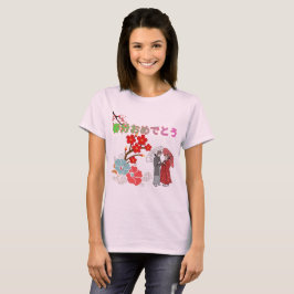 Shunbun omedetō lichtroze t-shirt