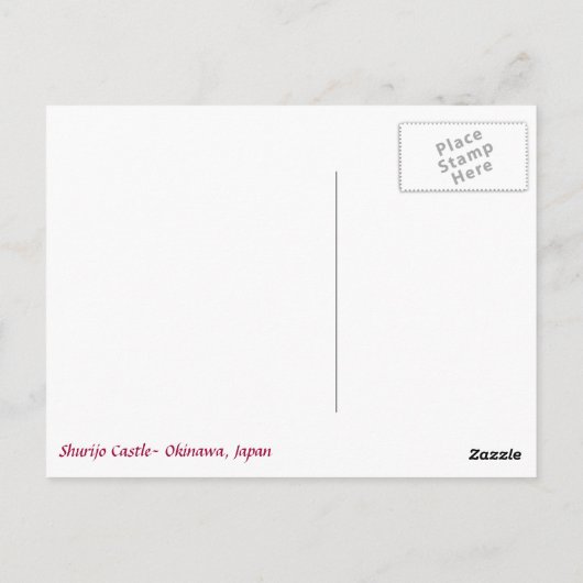 Shuri Castle Briefkaart (Achterkant)