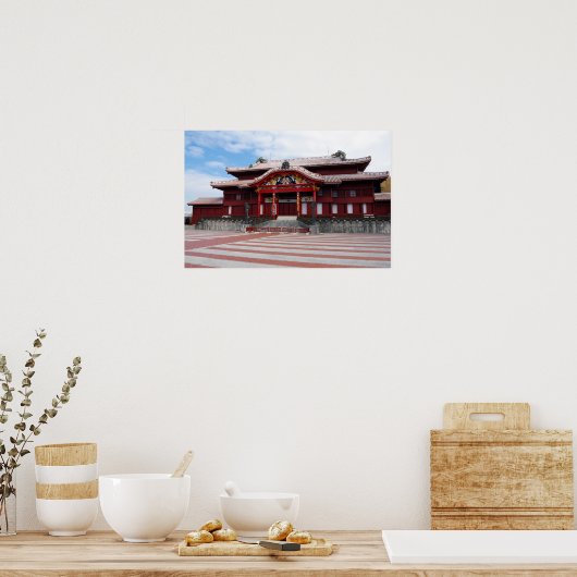 Shuri Castle in Okinawa, Japan Poster (Keuken)