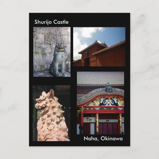 Shurijo Castle/Greetings uit Okinawa, Japan Briefkaart (Voorkant)