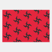 Shuriken Design Verjaardagsfeest Inpakpapier Vel (Voorkant 2)