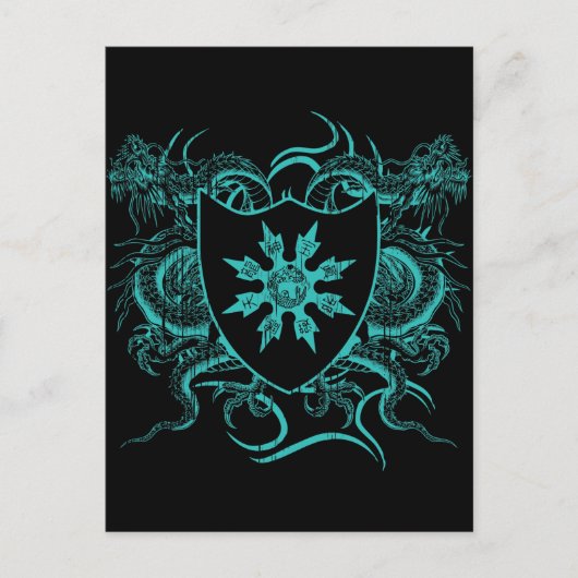 Shuriken Dragons Briefkaart (Voorkant)